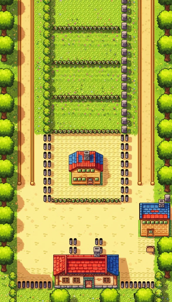 初代ポケモン5番道路の色付けイラスト