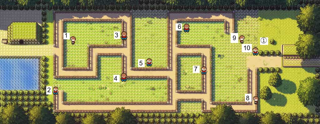 初代ポケモン 11番道路のアイテムとトレーナー情報 opt