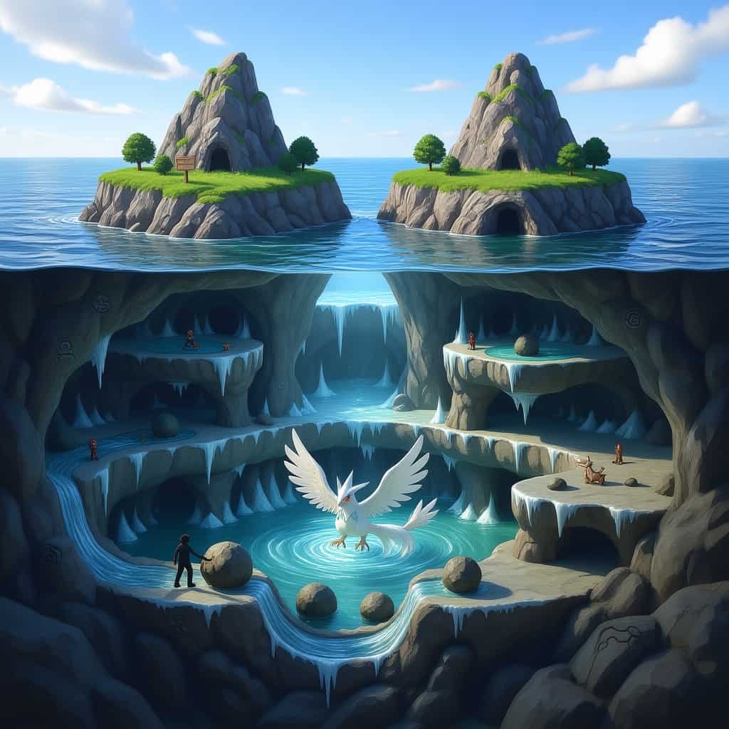 初代ポケモン ふたごじまに生息するフリーザーのイラスト